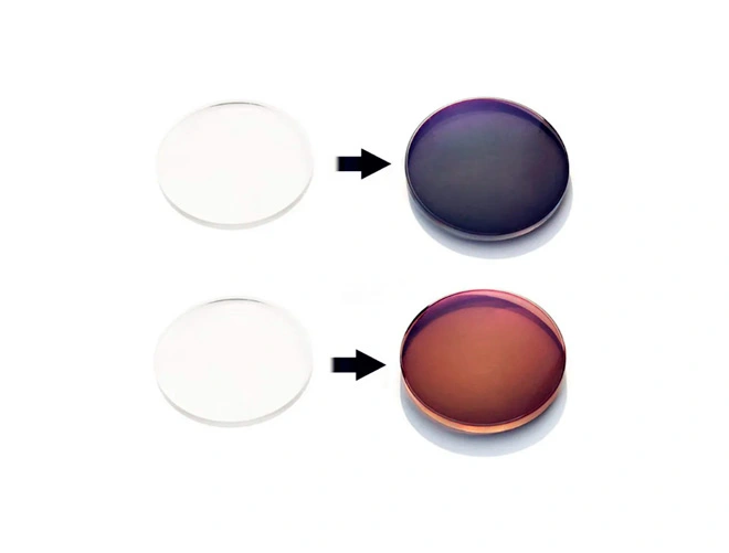 Specification of Eyeglass Lenses Blue Light Blocking 1.56 NK55 Photochromic Photo Grey Photo Brown Optical Lens