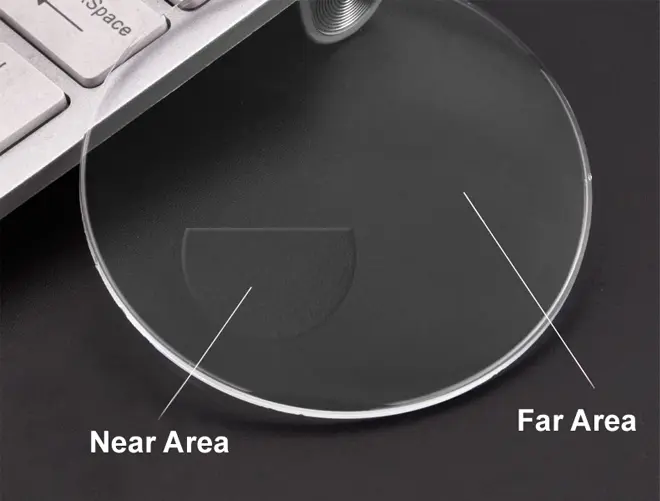 Specification of 1.49 CR39 Flat Top Uncoated Prescription Bifocal Lenses For Presbyopes