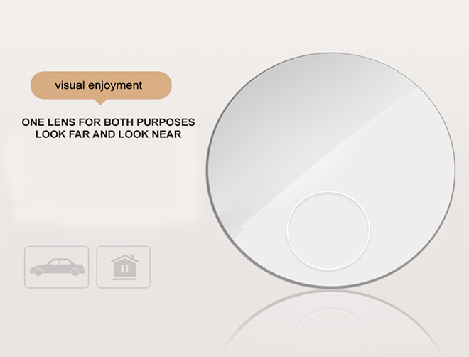 Specification of Spectacle Lenses 1.56 Blue Block UV410 Round Top Bifocal Optical Lens